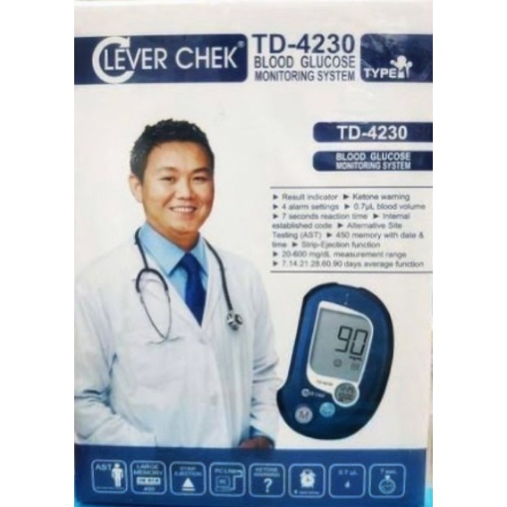 ✅ CLEVER CHEK TD-4230 (25 QUE + 25 KIM) - Que thử đường huyết dùng cho máy Clever Chek TD-4230 (Chính hãng - Đức)