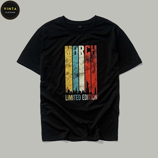 Áo thun cotton march cổ tròn form rộng streetwear áo phông basic tee - vinta