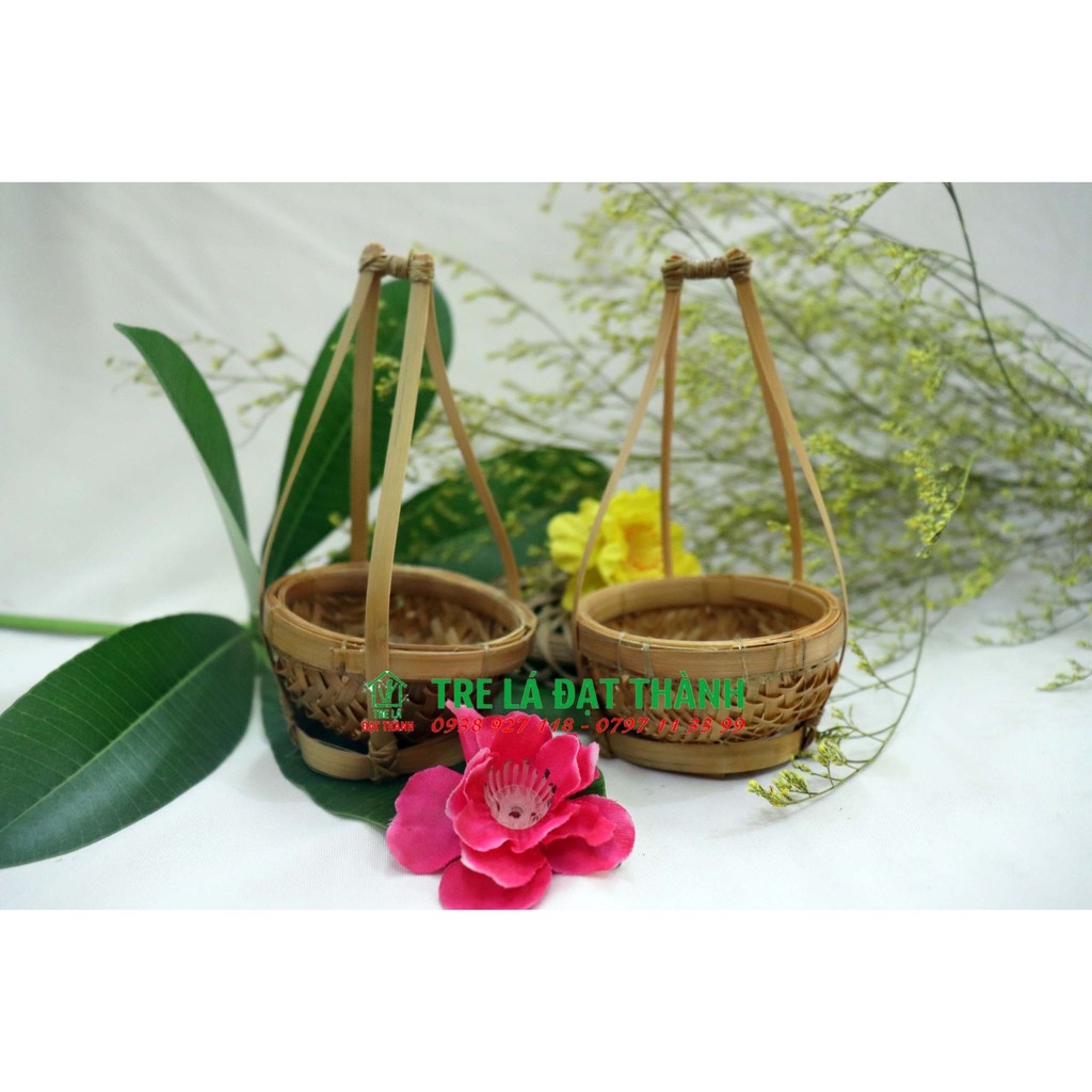 Quang gánh mây tre trang trí, decor - loại nhí cạo tinh. quang gánh, quang gánh đẹp giá rẻ