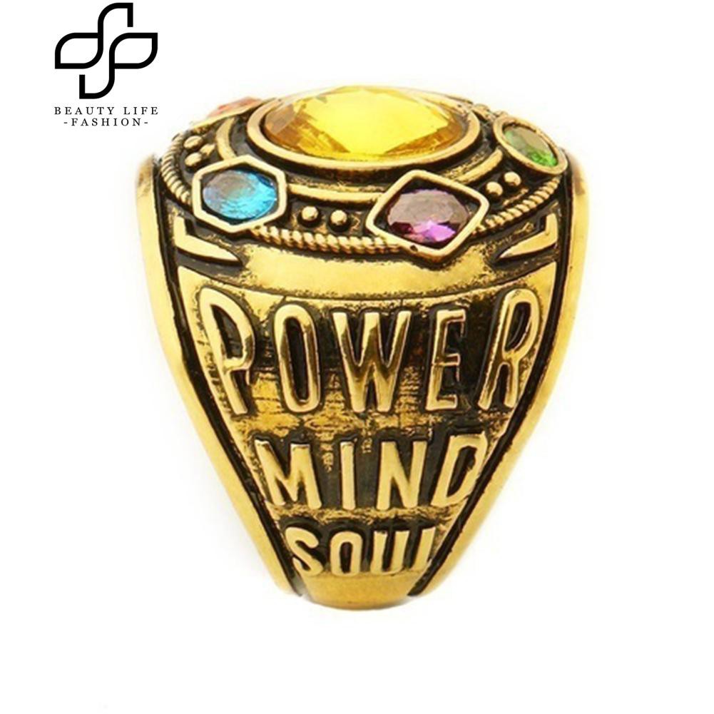 Nhẫn đính đá kiểu Thanos cá tính cho nam