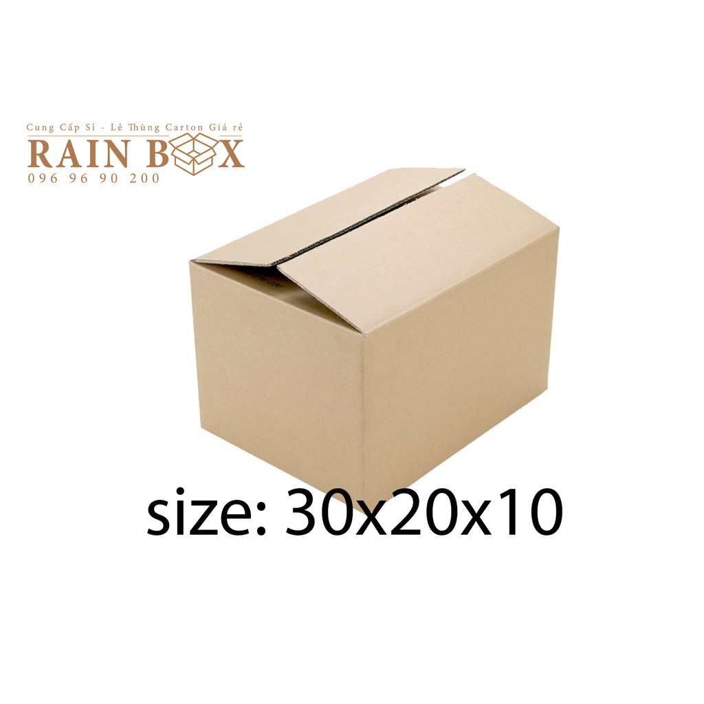 Thùng carton 3 lớp kích thước 30x20x10 - combo 30 thùng