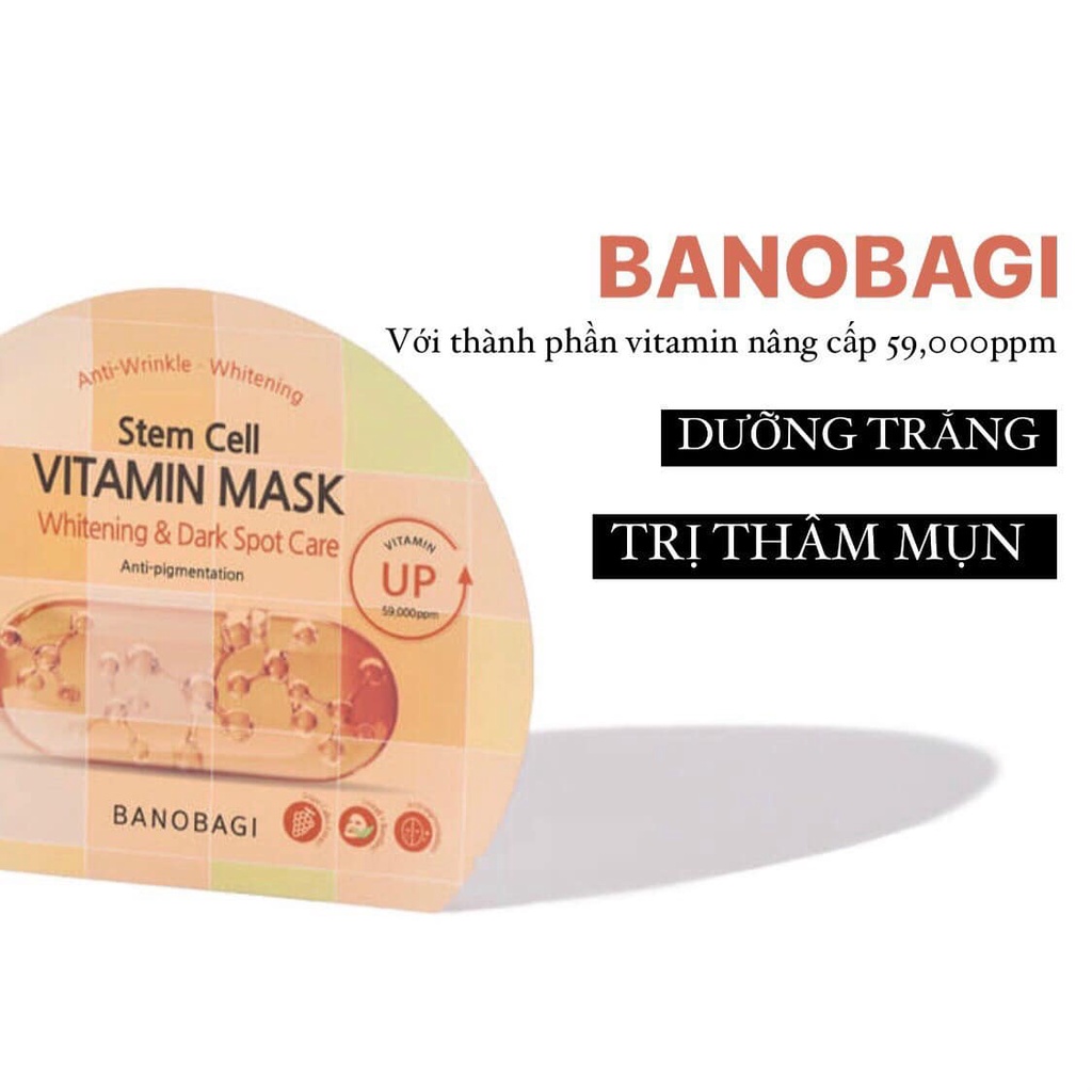 Mặt Nạ BANOBAGI Vitamin Mask Mẫu Mới Nâng Cấp 2022 Nhập Khẩu Chính Hãng