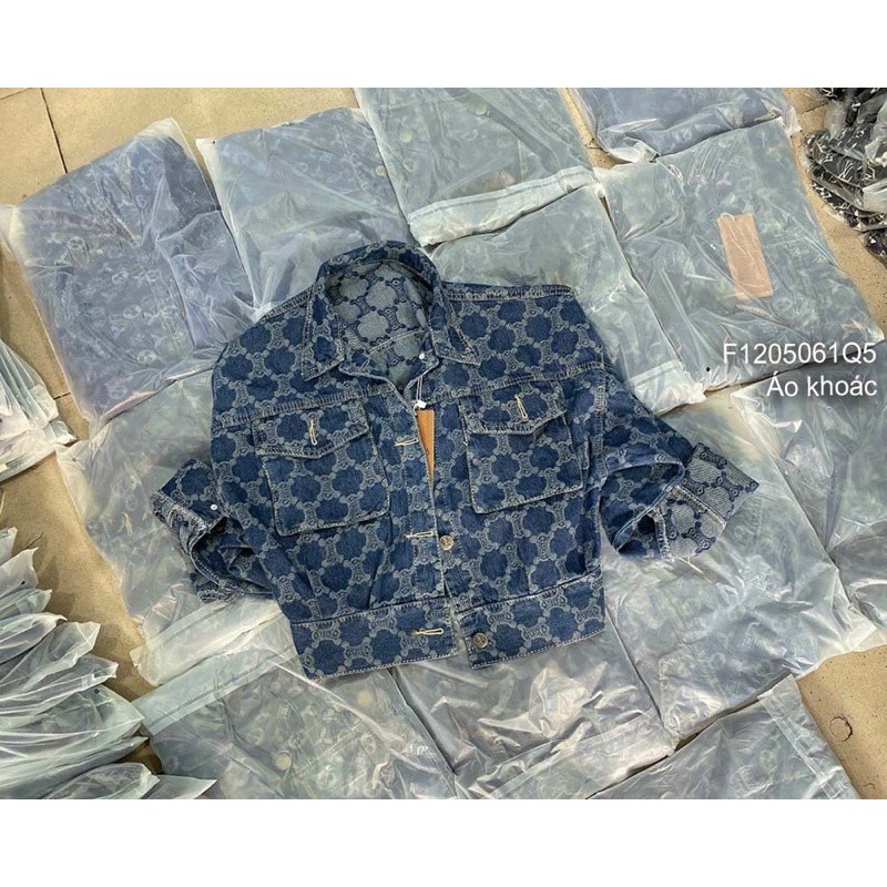Áo khoác jean croptop tay dài 0124 thaotranshop90