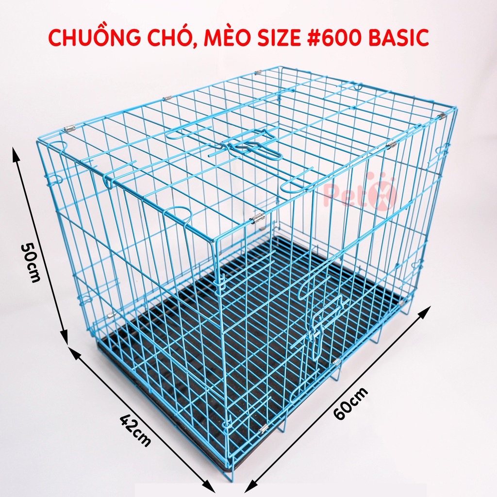 Chuồng chó, chuồng mèo gấp gọn sơn tĩnh điện Size 700, 600, 500