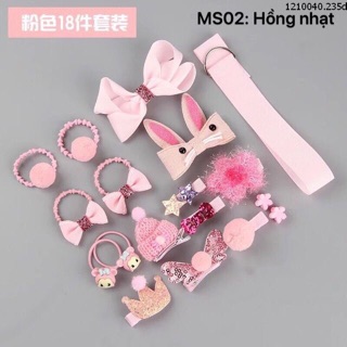 SET KẸP TÓC 18 CHI TIẾT CHO BÉ