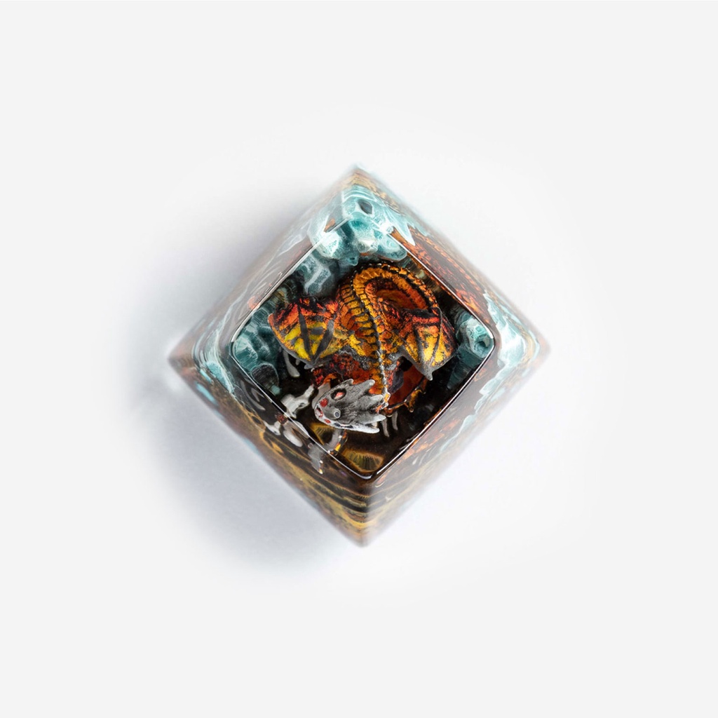 Keycap Artisan bàn phím cơ Dwarf Factory Gnarly Drakon  - Hàng chính hãng