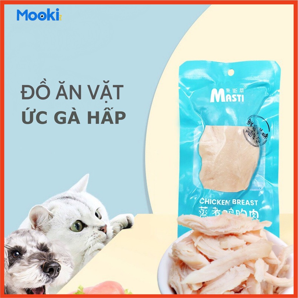 Ức gà hấp đồ ăn nhẹ cho thú cưng cung cấp dinh dưỡng protein cân bằng thể trạng