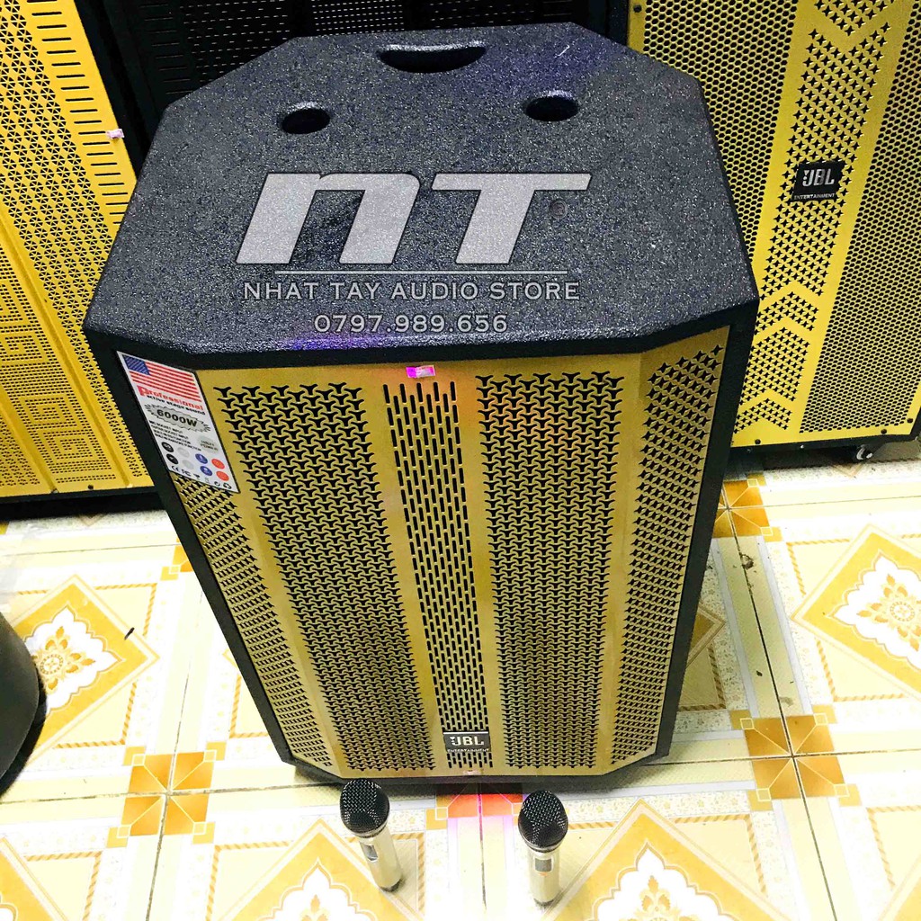 Loa kẹo kéo 4 tấc thùng gổ JBL 403 công suất lớn - Loa kéo karaoke di động bass 40 giá rẻ hay mới nhất hiện nay