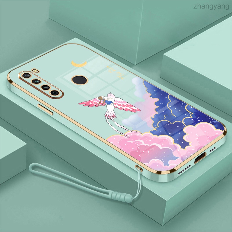 Ốp Điện Thoại Mềm Mạ Điện Kèm Dây Đeo Cho Redmi note 10 note 10 pro note 9 note 9s note 9 pro note 8 note 8 pro note 7