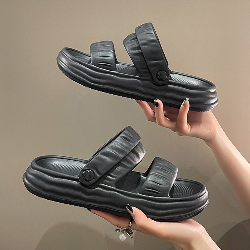 Dép sandals nữ GIAYNICE đế bánh mì quai nhún đế cao siêu nhẹ dành cho học sinh