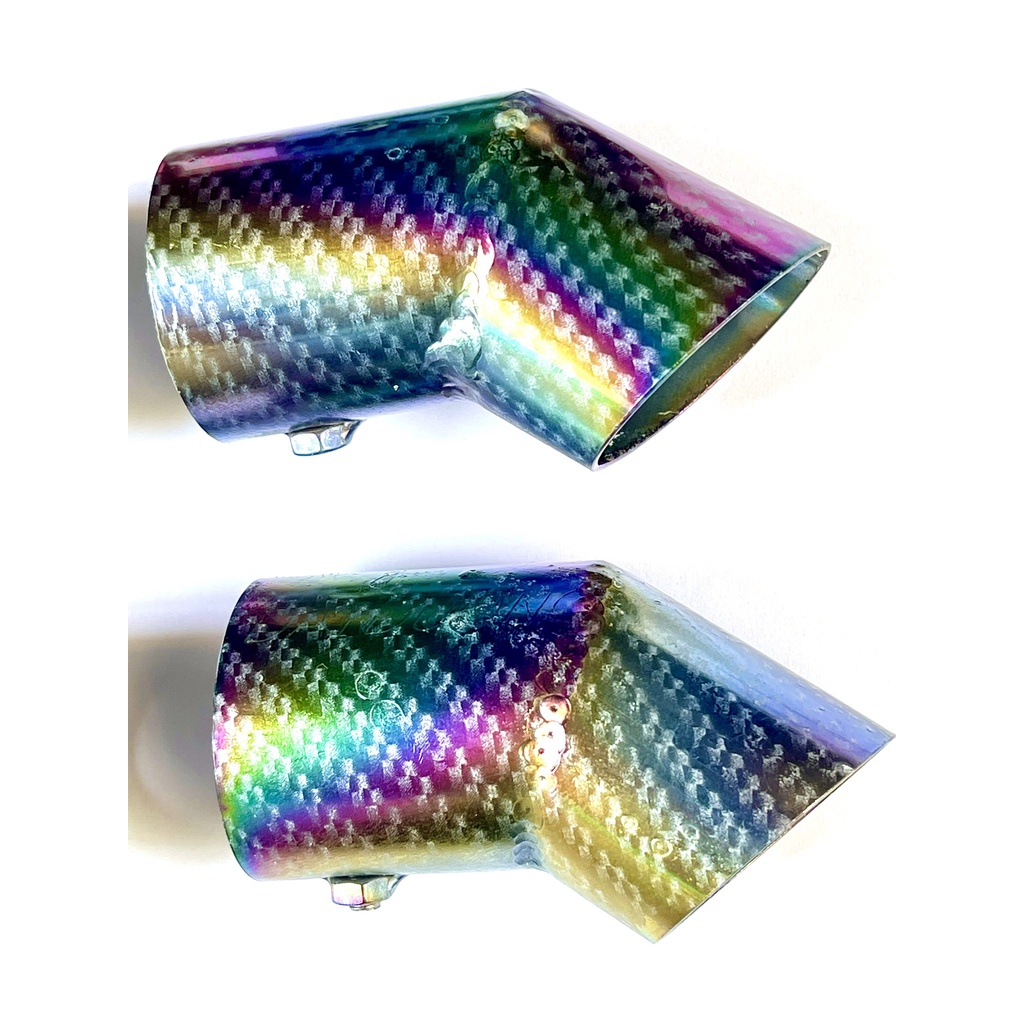 Tiêu pô Carbon chụp đít pô Winner X (Inox 304) chống phụt khói vào người đi sau