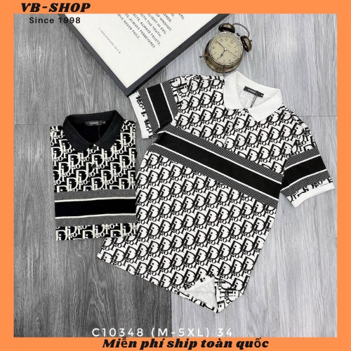 Áo thun nam ngắn tay cổ polo in 3D độc lạ, vải cotton dày dặn mềm mịn mặc mát form regular
