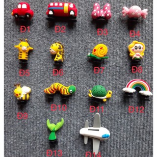 Jibbitz-icon-charm-sticker cài dép 3D ( Đ1-Đ14). Shop ship từ 10 sản phẩm trở lên.