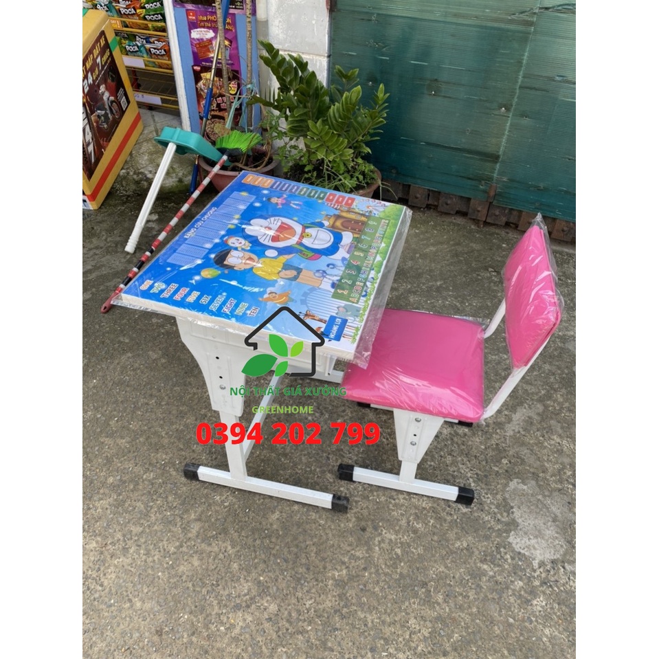 Bàn học sinh chân sắt cho bé gái học cấp 1