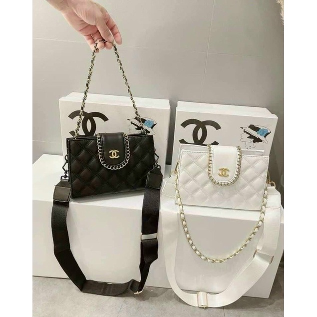 Túi Nữ Kẹp Nách Trần Trám, Túi Xách Nữ Đeo Chéo Viền Xích