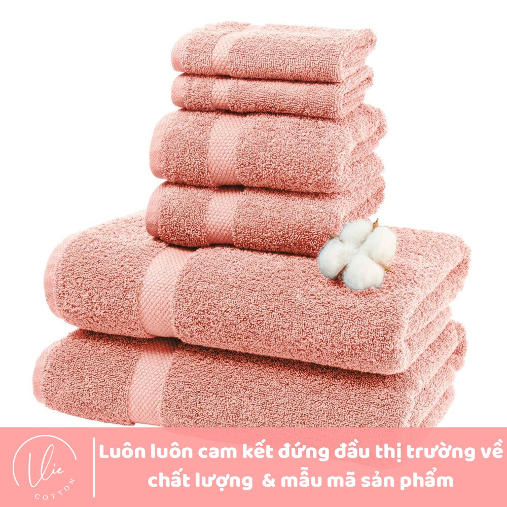 Khăn mặt cao cấp VIECOTTON HNCT1 30x50 cotton 100% siêu dày siêu mềm mịn thấm hút cam kết giao đúng màu