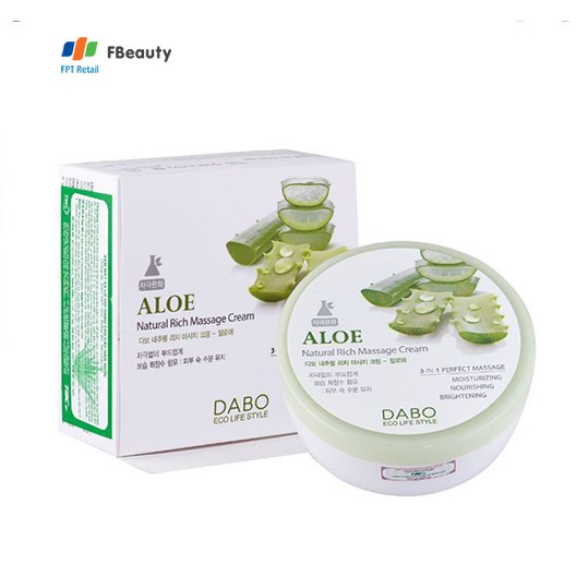 Kem Massage Mát Xa Lô Hội Trăng Da Dabo Aloe 200ml