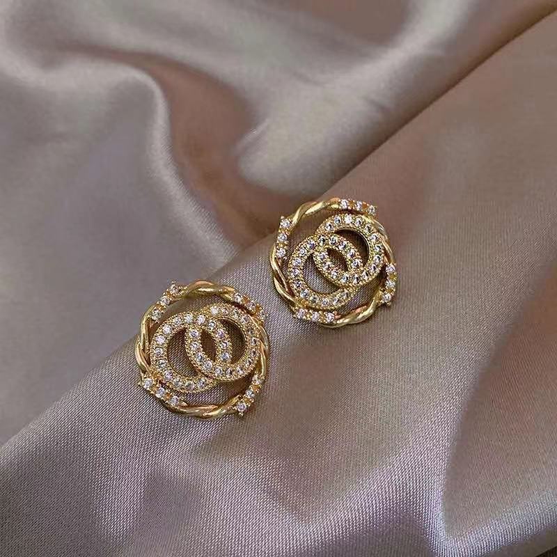 Bông Tai Nữ Dáng Dài Đính Đá Sang Trọng