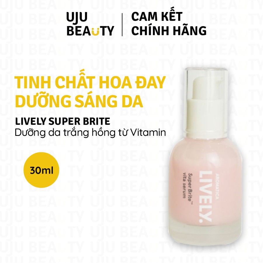 Tinh chất dưỡng da TRẮNG HỒNG Aromatica Lively Super Brite TM Vita Serum 30ml (TINH CHẤT DƯỠNG DA TRẮNG HỒNG TỪ VITAMIN)