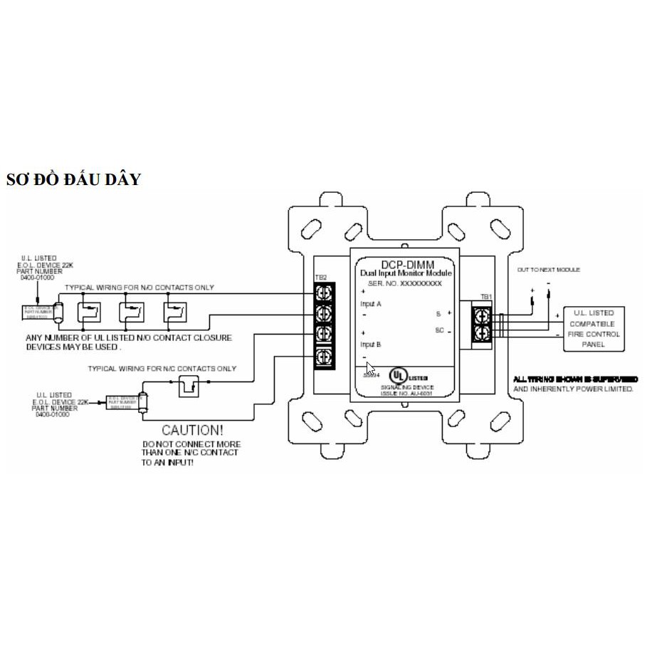 Module giám sát 2 ngõ vào Hochiki DCP-DIMM