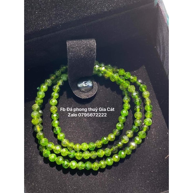 vòng tay diopside cắt giác đẹp