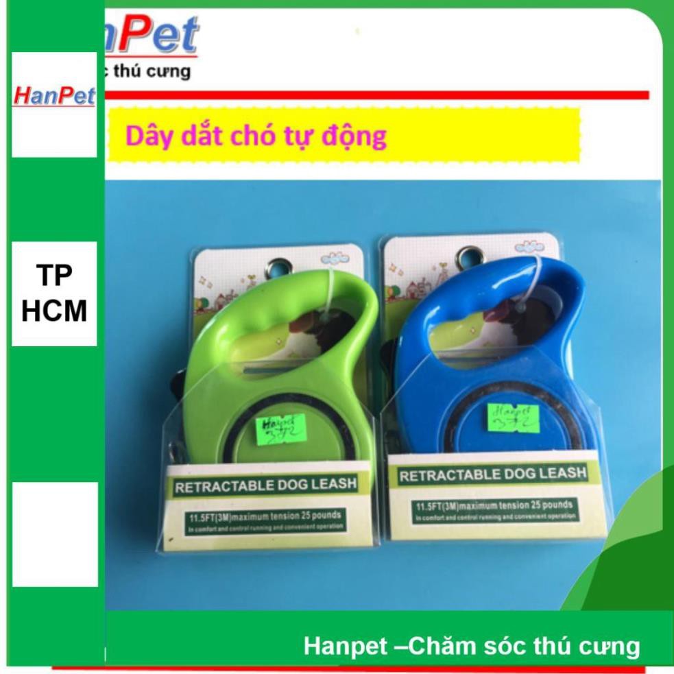 Dây dắt chó mèo tự động - Hàng công ty - (2 loại) dây dẫn chó tự co rút