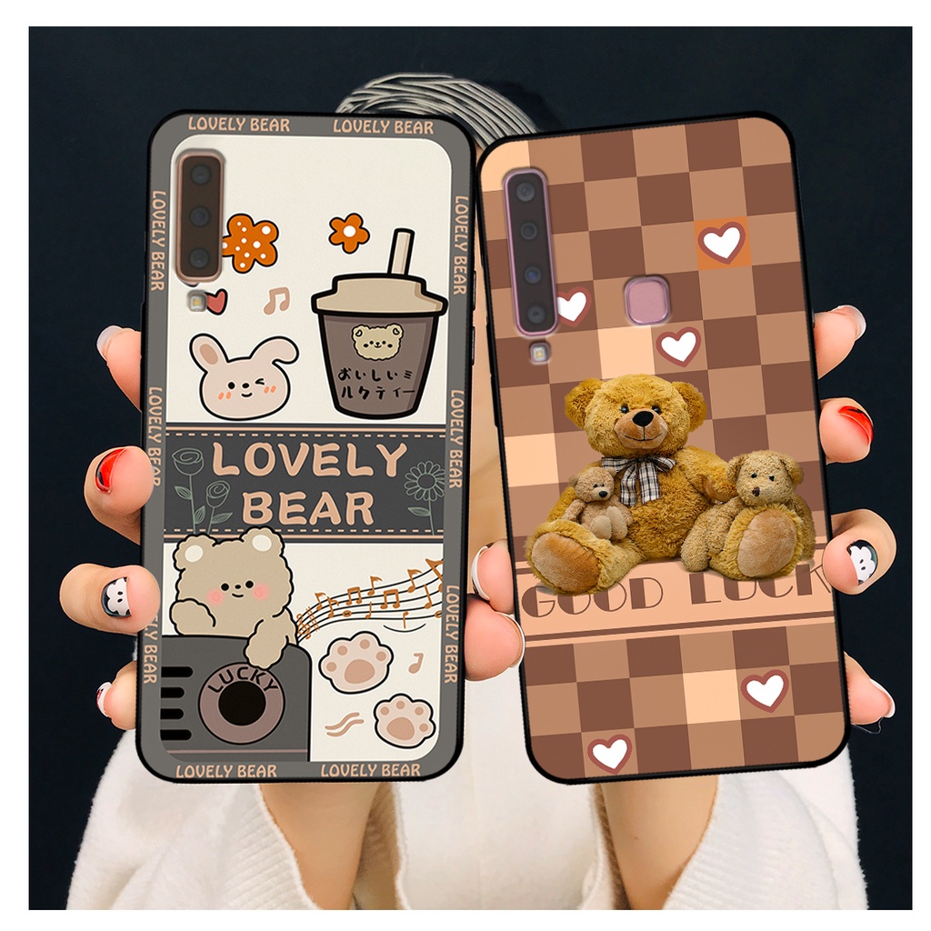 Ốp lưng Samsung A7 2018 - Samsung A9 2018 in hình gấu bear dễ thương, bền đẹp