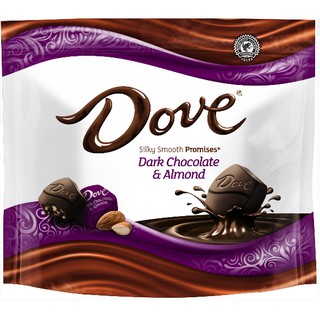 COMBO 2 TÚI SÔ CÔ LA ĐEN DOVE PROMISES Dark Chocolate Almond Candy Bag, 7.61 Oz.(216g)