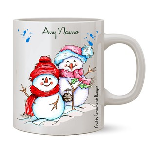 Cốc sứ cao cấp in hình người tuyết  cùng giáng sinh cực đẹp - Cốc quà tặng Noel nhiều mẫu