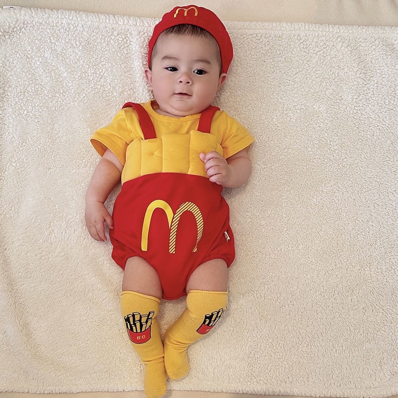 Bộ Áo Liền Quần Mùa Hè Dễ Thương Phong Cách Phương Tây Cho Bé Sơ Sinh