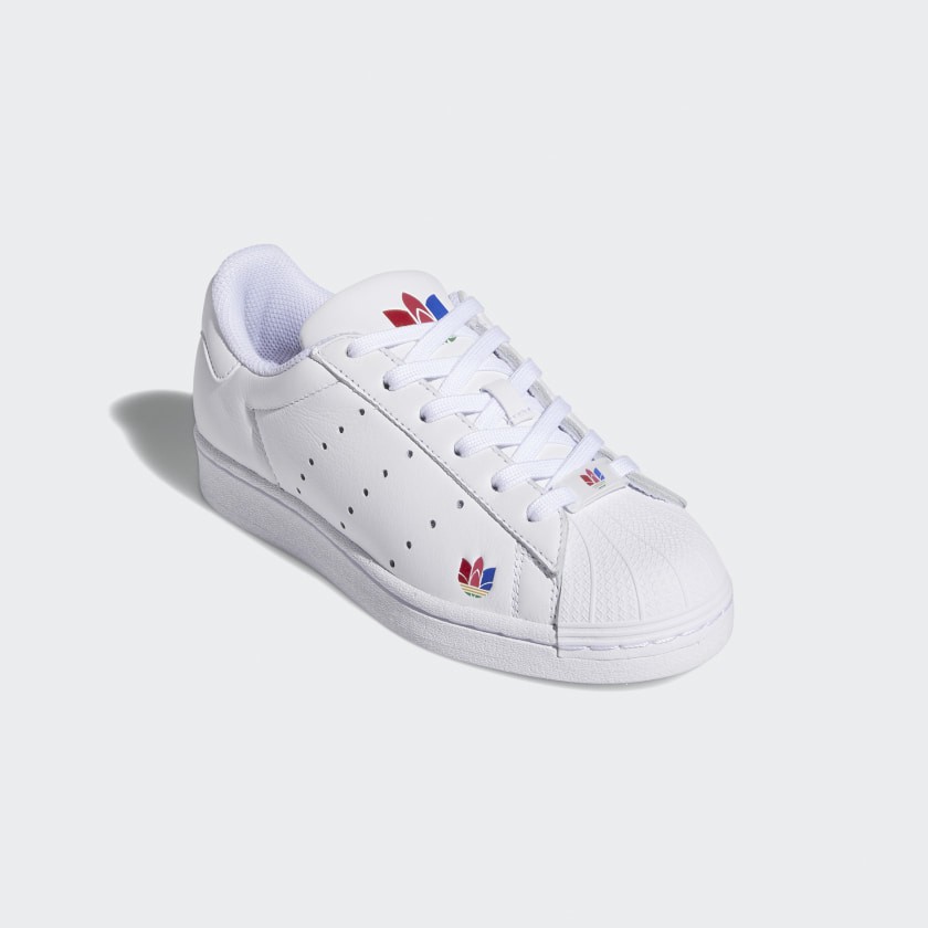 [Adidas giày](100% chính hãng Adidas) Giày Adidas Superstar Pure "Cloud White/Active Gold/Power Pink ?