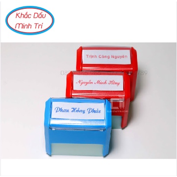 Khắc Con Dấu Tên Rõ Đẹp, Mộc Tên, Dấu Vuông 1-2 Dòng Theo Yêu Cầu, TDstamp T214