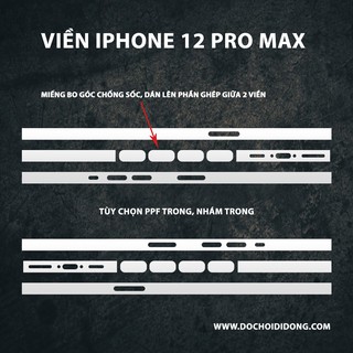 Tổng hợp - PPF dán viền, mặt lưng sau, màn hình iPhone 12 mini Pro Max cao cấp