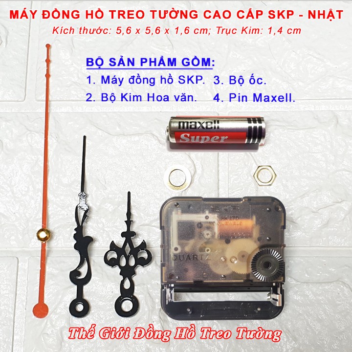 ✻✥Máy Đồng Hồ Cao Cấp Kim Nhảy SKP (Seiko NHẬT) - Bộ HOA VĂN Bảo Hành 2 Năm – Tặng Pin AA Vỏ Nhôm chống chảy nước