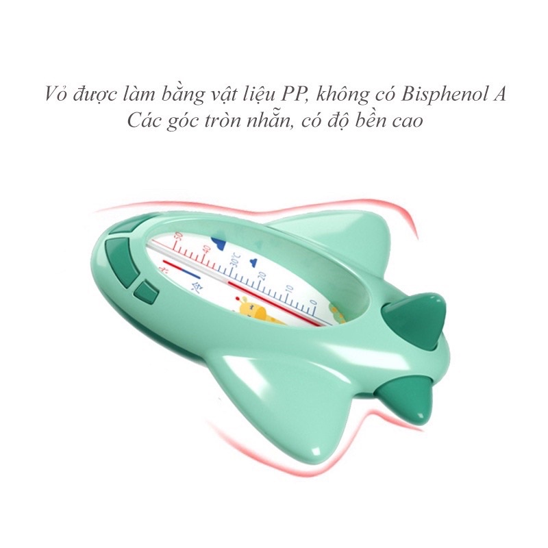 Nhiệt kế đo nước tắm cho bé Misuta, cảm biến nhiệt dầu hỏa an toàn và tiện lợi cho bé sơ sinh