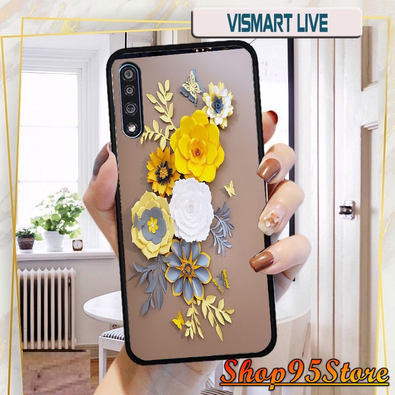 Ốp lưng phủ bóng Vsmart Live / Joy 3 / Active 3 / Joy 1+ / Bee 3 / Star / Joy 2+ họa tiết Hoa 3D
