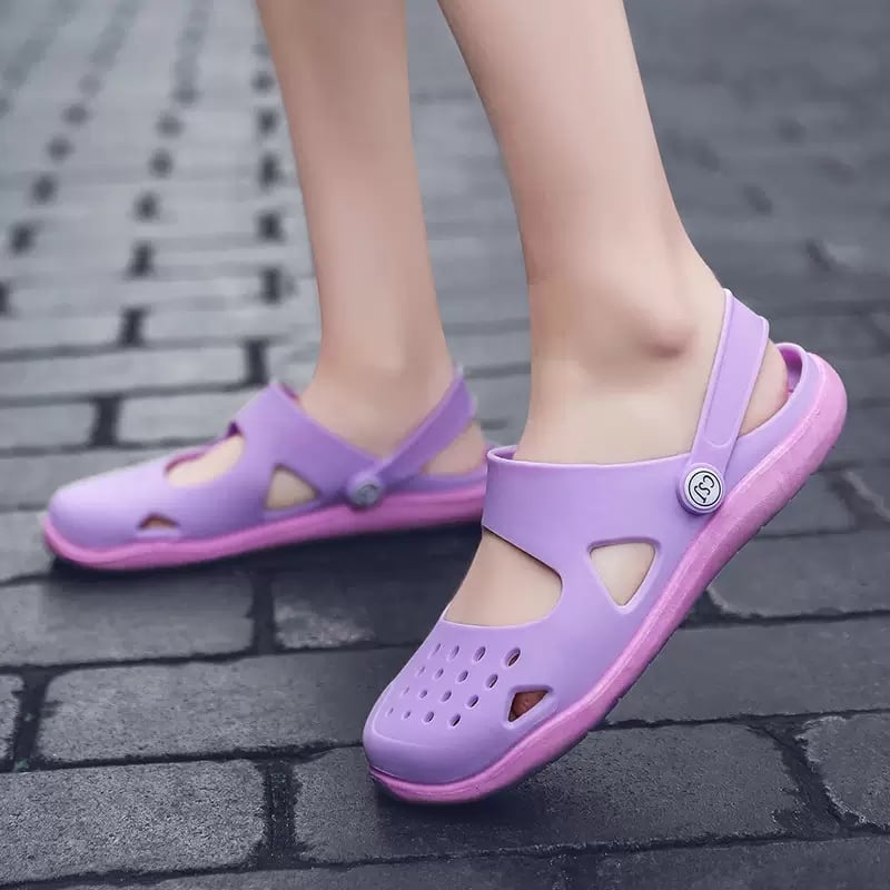 Freeship Sandal cao su nữ êm bền nhẹ nhàng chống nước