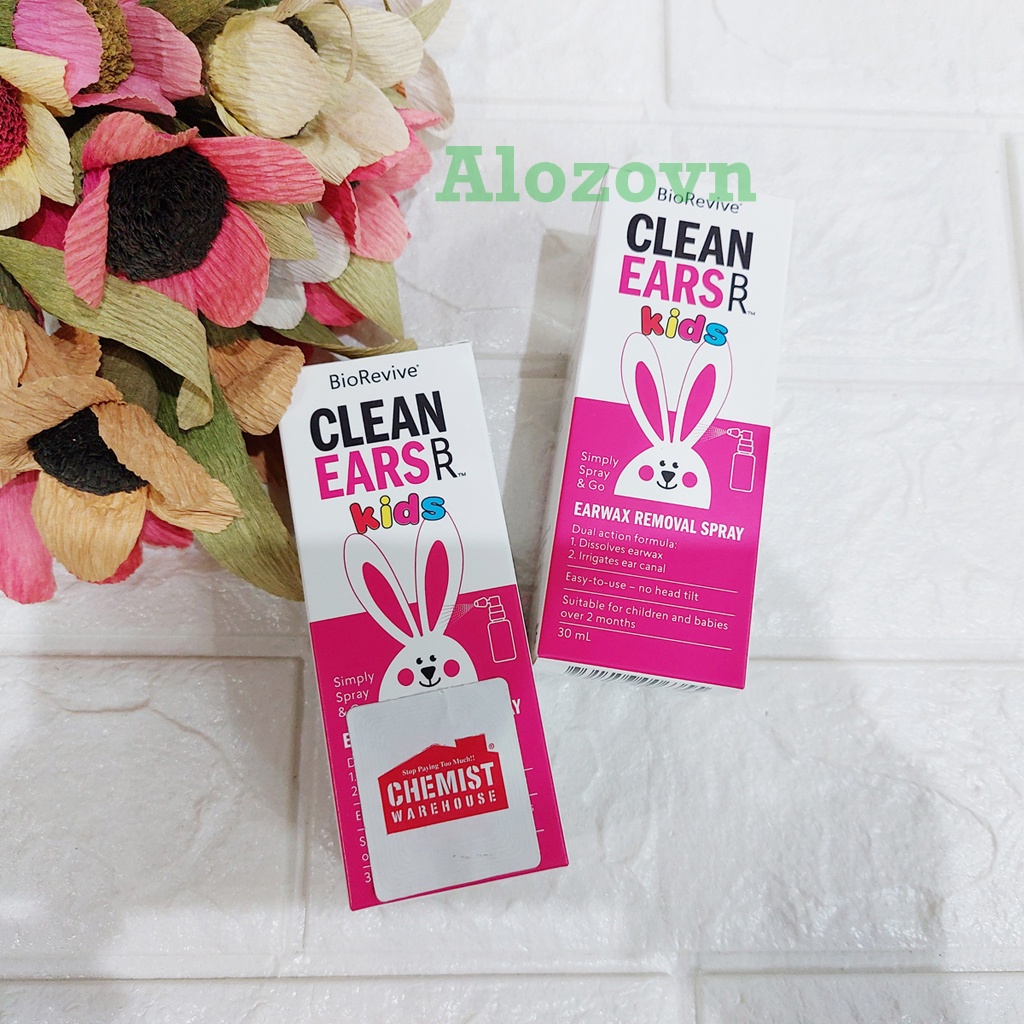 Xịt tan ráy tai Clean Ears Kids 30ml của Úc