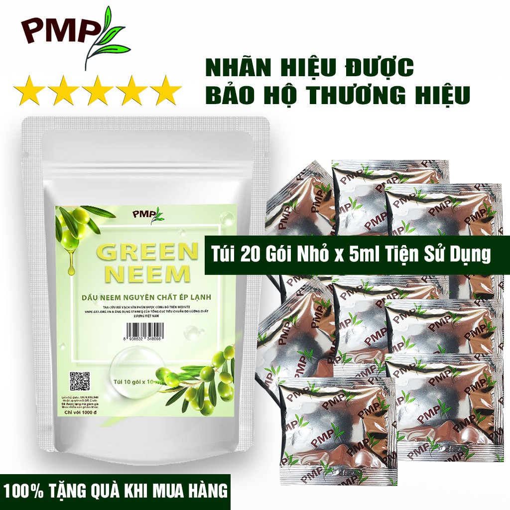 Combo Dầu Green Neem Oil Hữu Cơ &amp; Giấm Gỗ Sinh Học APY PMP Giảm Sâu Bệnh, Bảo Vệ Bộ Lá Cho Hoa Hồng, Rau Sạch