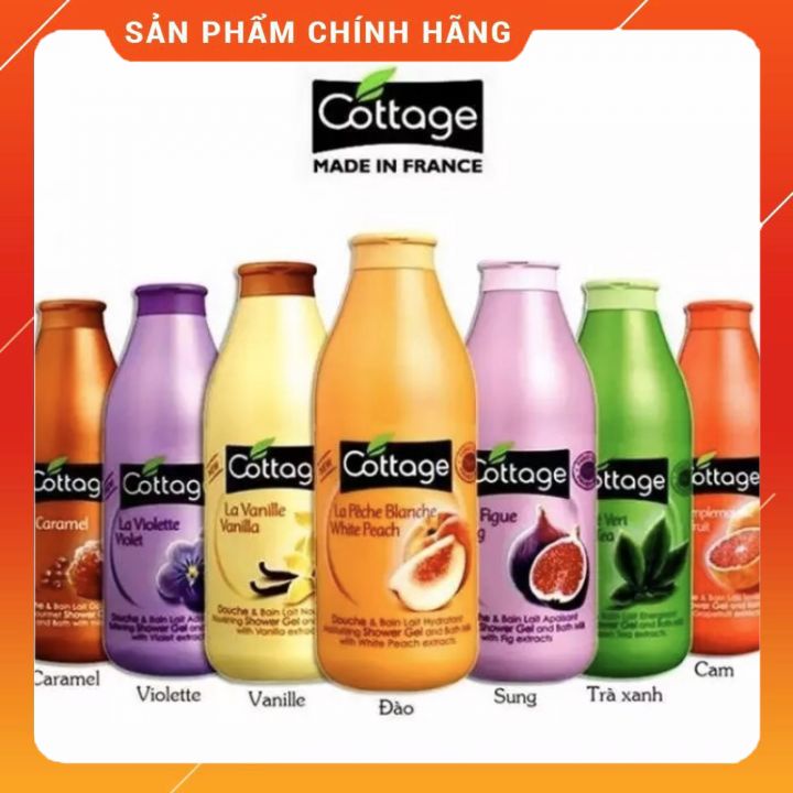 [hàng chính hãng]SỮA TẮM COTTAGE 750ML đủ màu đủ mùi -tắm mịn sáng da dưỡng  ẩm -liu hương lâu