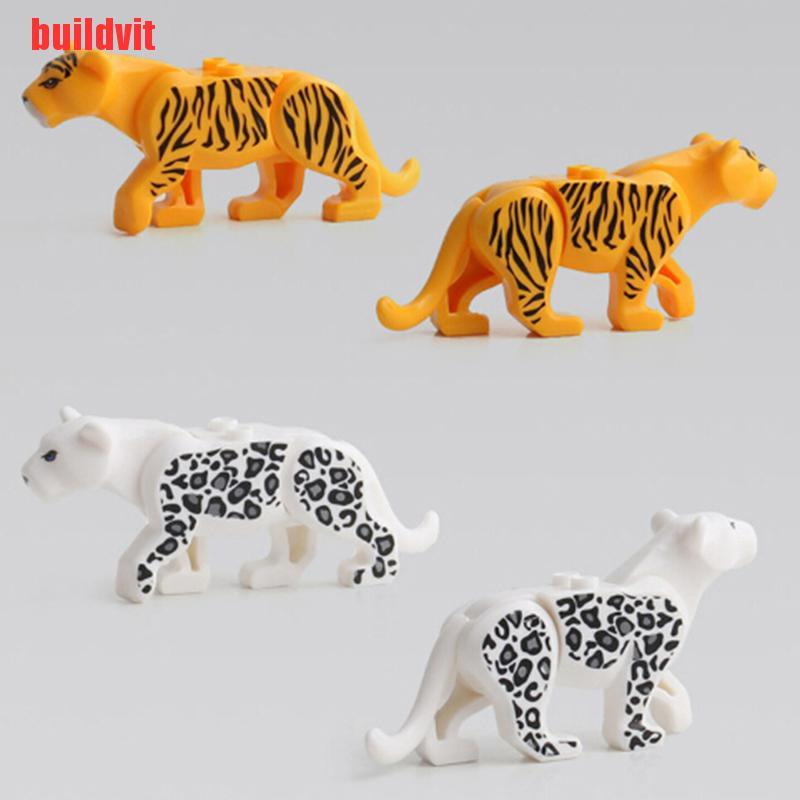 {buildvit}1Set Crocodile Tiger Cow Animal Buildable Model kids Animal Building Block Toys YFV