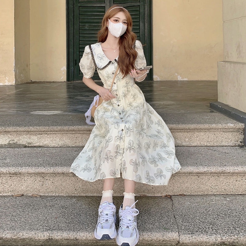 Đầm Lửng Thiết Kế Mới Thời Trang Mùa Hè Theo Phong Cách Hàn Quốc Cho Nữ 2022