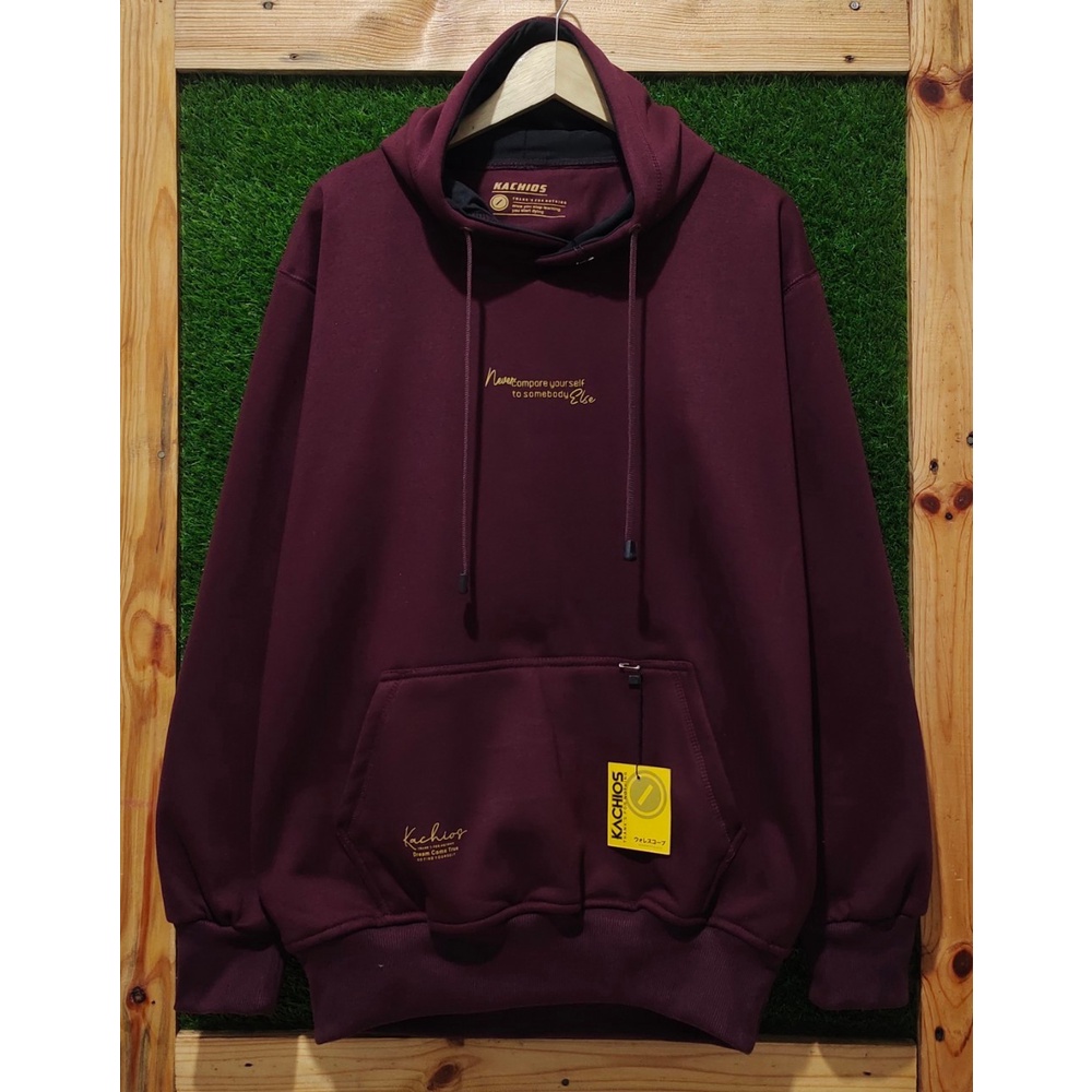 Ageung suiter Cool Guy 2021 bandung Áo Khoác Hoodie Có Khóa Kéo Chính Hãng Màu Đỏ Tía Không Bao Giờ Nghệ Thuật Cơ Bản Phong Cách Hàn Quốc Cho Nam