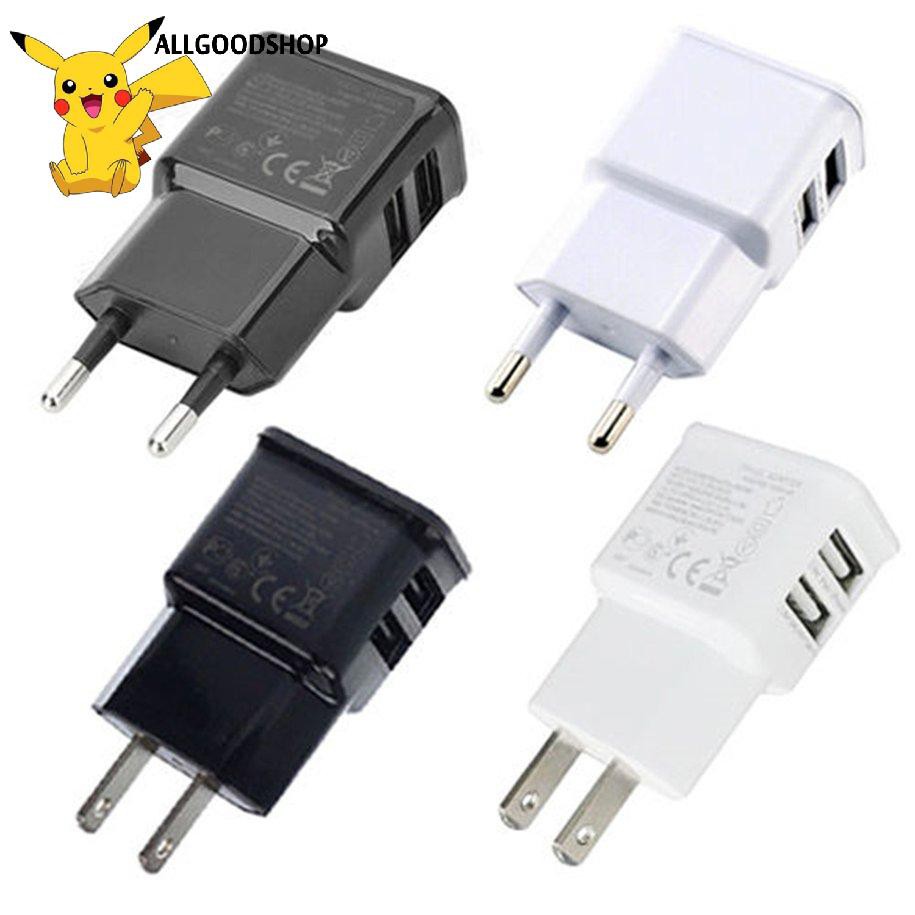 111all} 5V2A EU US Plug 2 Usb Charger Mobile phone Fast Charger for iPhone for Android