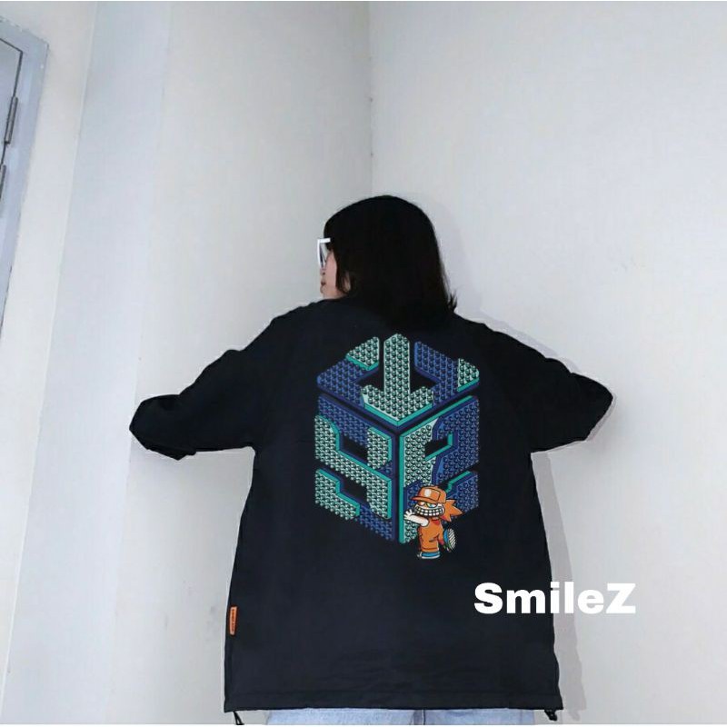 Miễn Phí Ship 30k [Flash Sale] Áo Khoác SWE Lego Jacket Unisex Nam Nữ Form Rộng Cổ Bẻ Dù 2 lớp SmileZ Phản Hồi nhanh