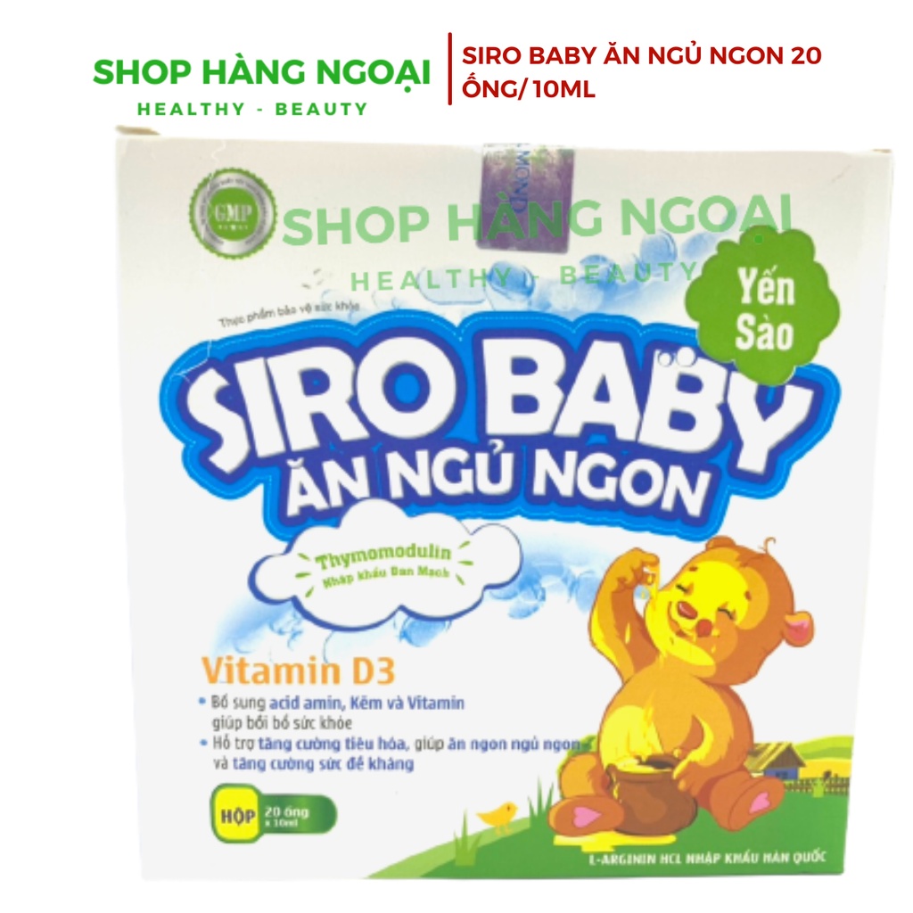 Siro Baby ăn ngủ ngon Yến Sào - Hộp 20 ống x 10ml