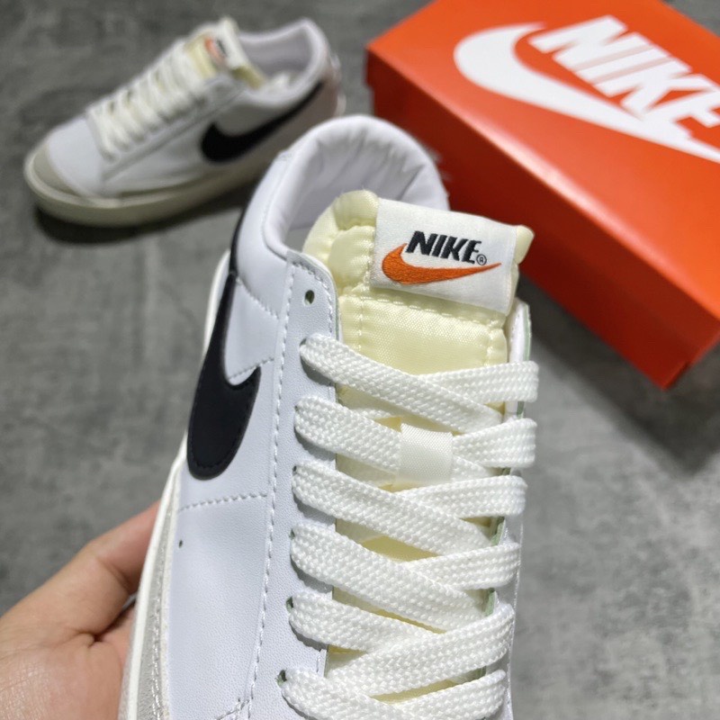 Giày Sneaker Nike Blazer Mid 77 Vintage White Black thấp Cổ Kiểu Dáng Thể Thao Phối Màu Đen Trắng Cao Cấp Full Bill Box