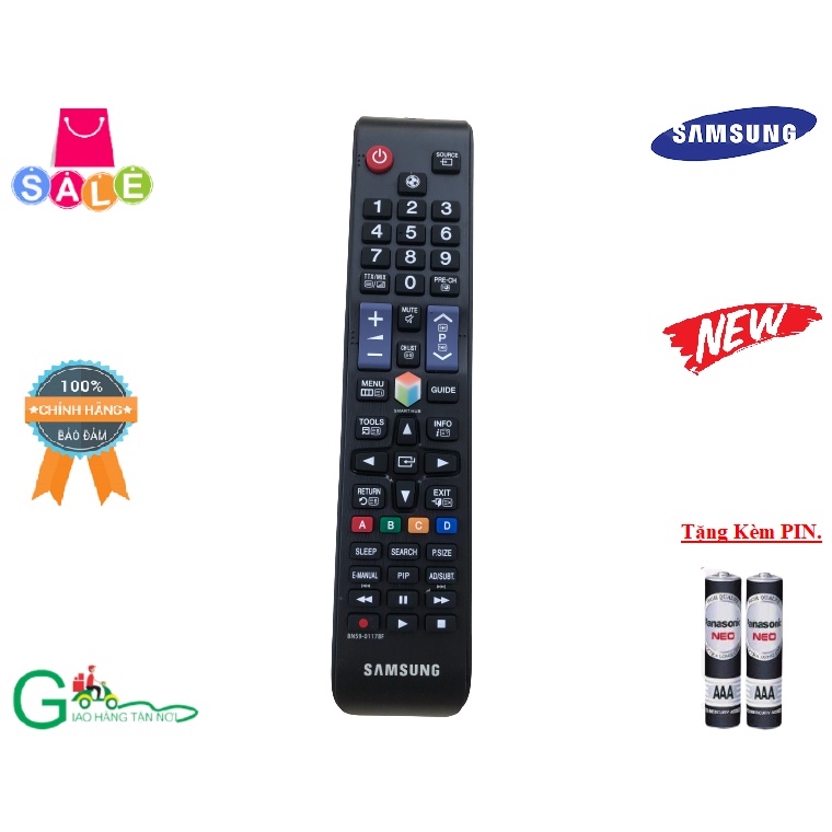 Remote Điều khiển tivi Samsung BN59-01178F dùng cho các dòng UA32-65, 4K Smart QLED -Hàng chính hãng,mới 100%-Tặng PIN