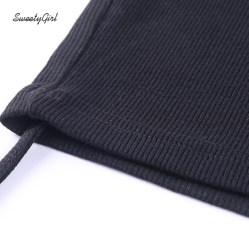 Áo tank top hoạ tiết hoa thêu phong cách punk