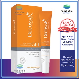 Gel ngừa mụn Nano Nghệ Decumar Advanced 20gr, hết sẹo thâm hiệu quả gấp 7500 so với kem Nghệ thường-Trung Đông Pharmacy